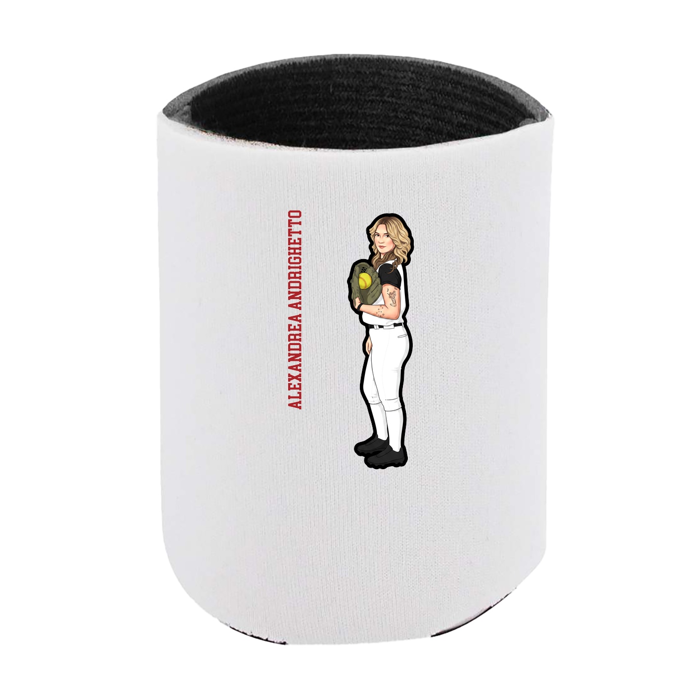 Can Holder — Name Vertical in White