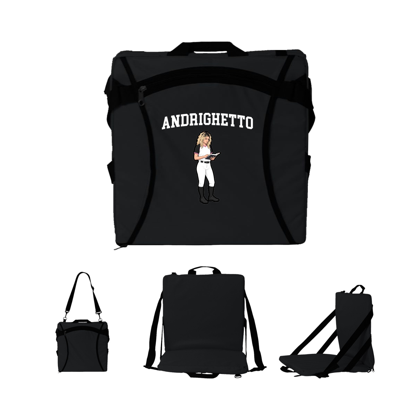 Folding Stadium Seat — Shirsey in Black