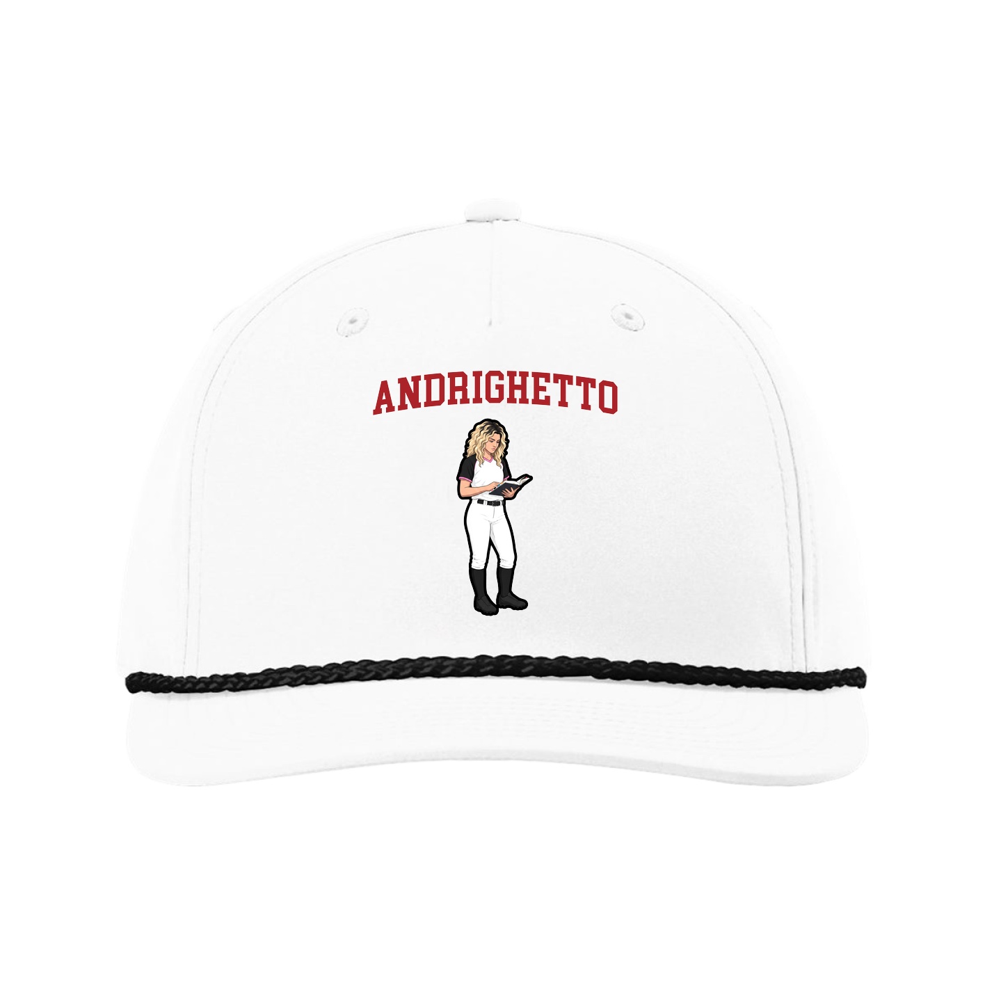 Five-Panel Classic Rope Cap — Shirsey in White