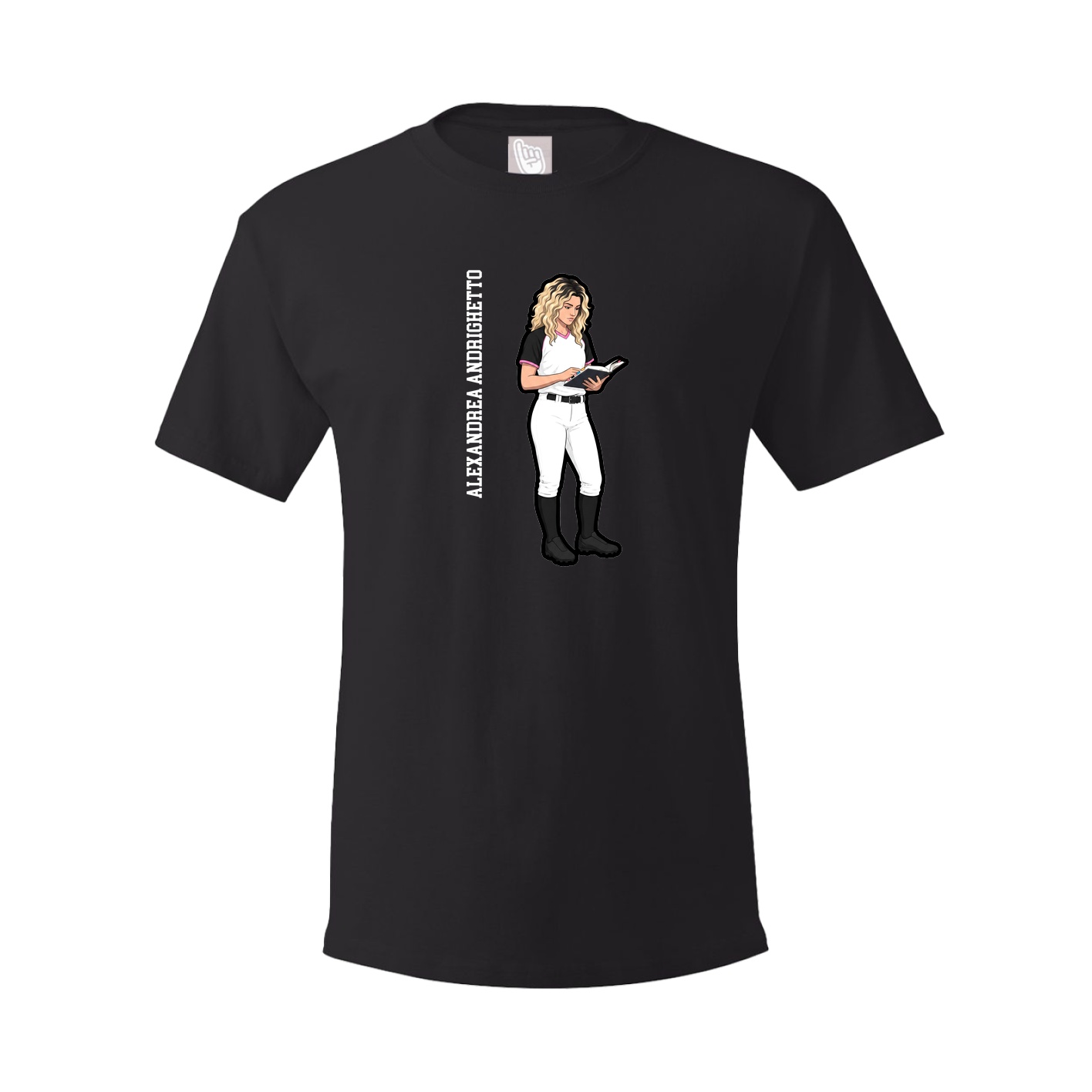 Tee — Name Vertical in Black