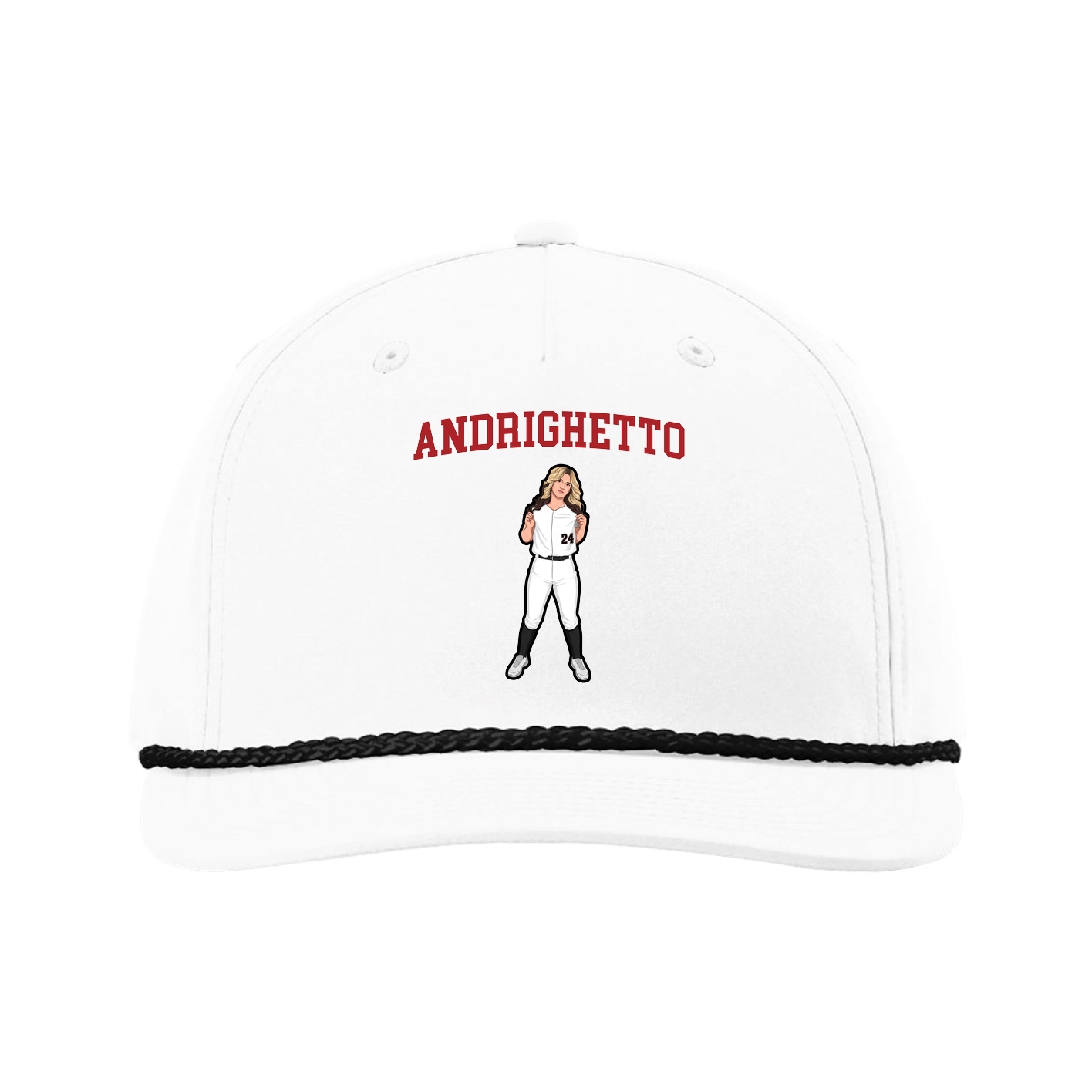 Five-Panel Classic Rope Cap — Shirsey in White