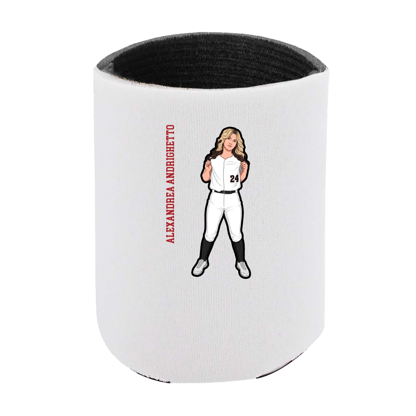 Can Holder — Name Vertical in White