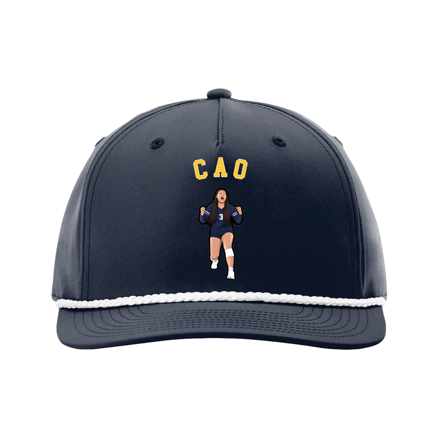 Five-Panel Classic Rope Cap — Shirsey Arch in Navy