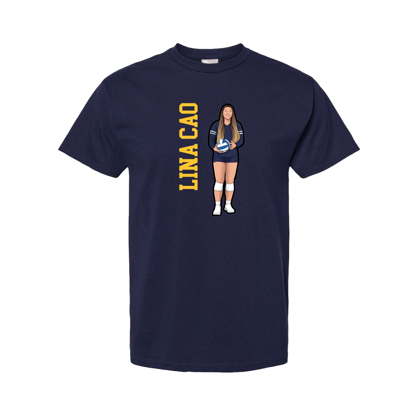 Tee — Name Vertical in Navy