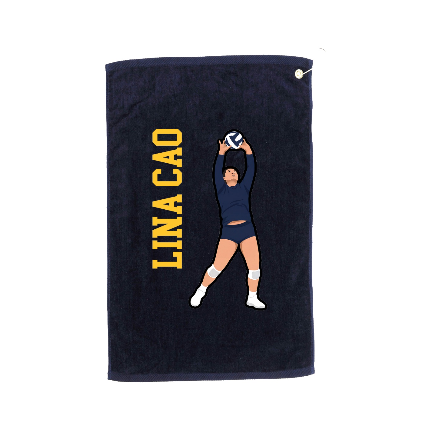 Golf Towel — Name Vertical in Navy