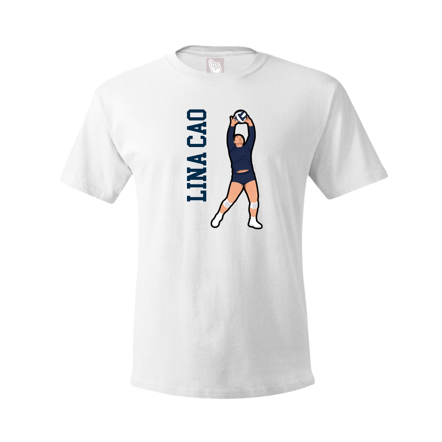 Youth Tee — Name Vertical in White