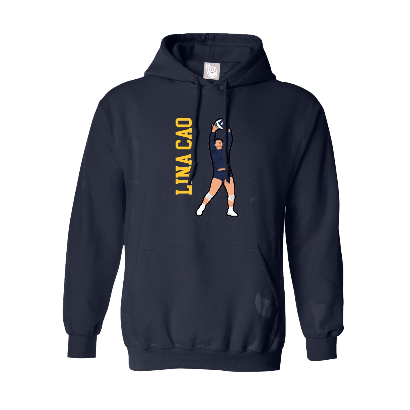 Youth Hoodie — Name Vertical in Navy