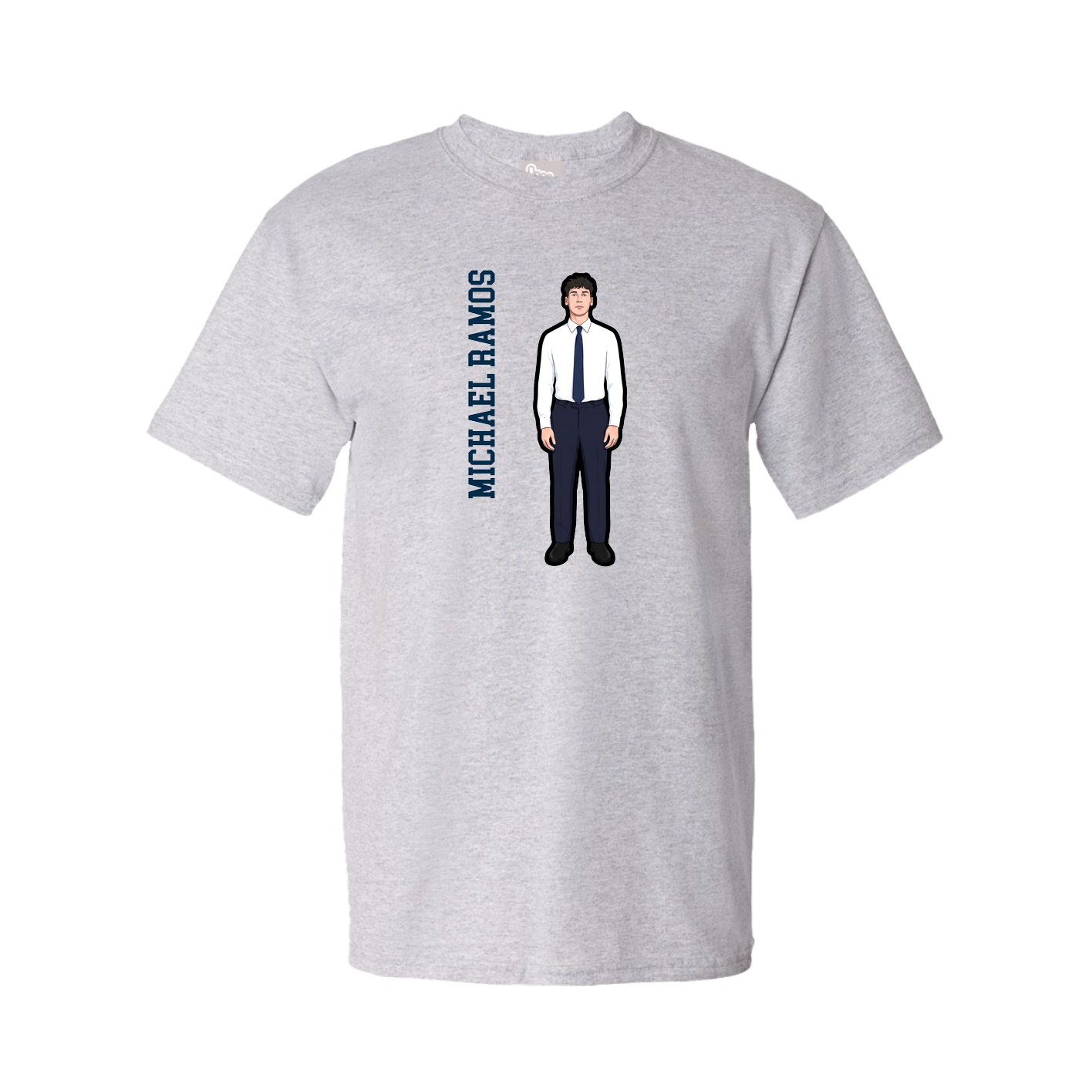 Youth Tee — Name Vertical in Grey