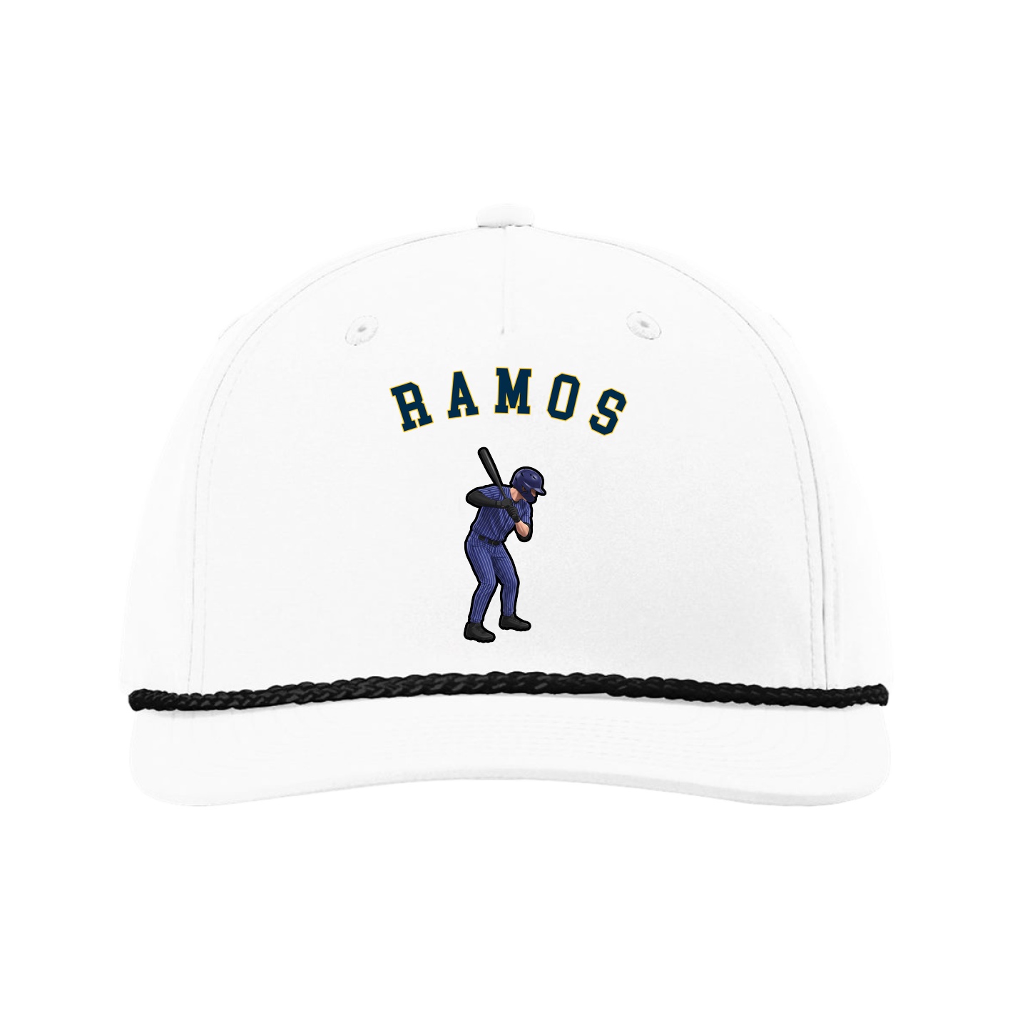 Five-Panel Classic Rope Cap — Shirsey Arch in White