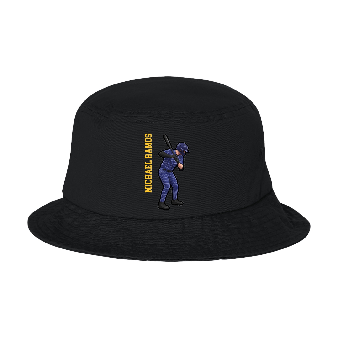 Bucket Cap — Name Vertical in Black