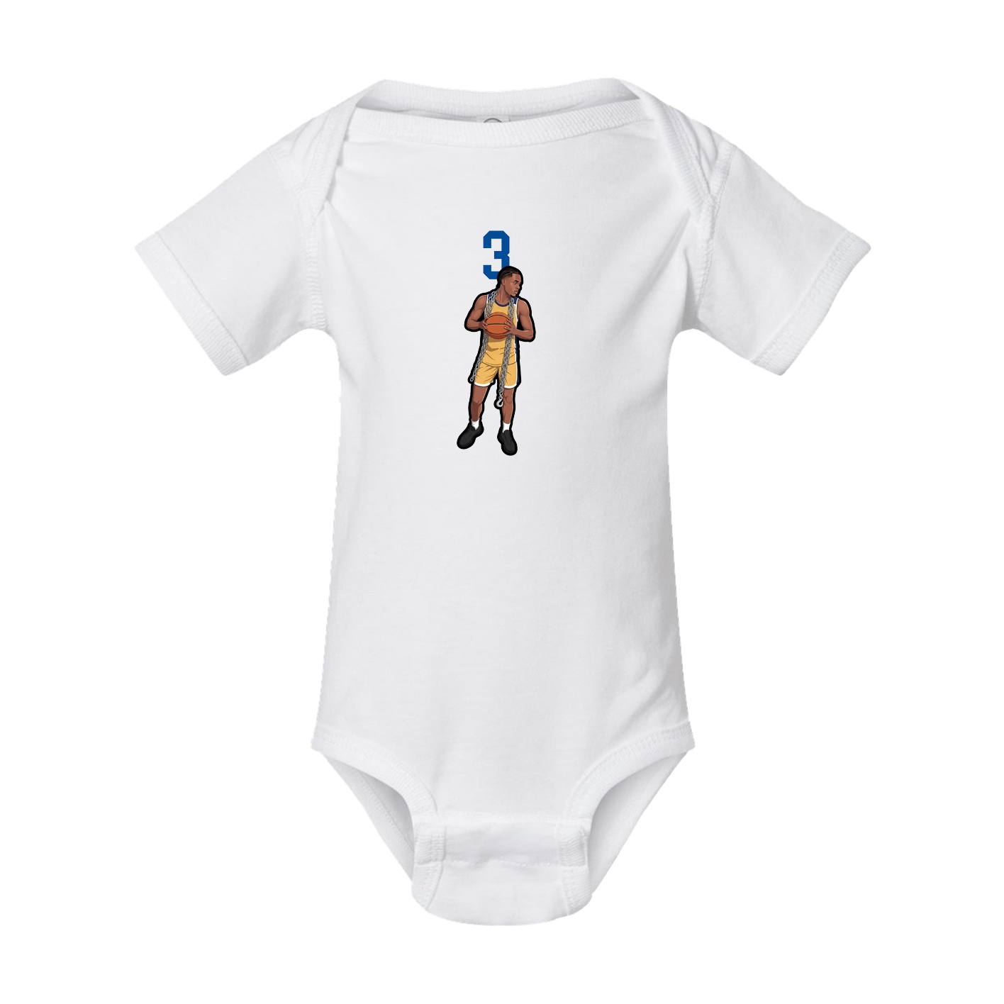 Baby Onesie — Number Top in White