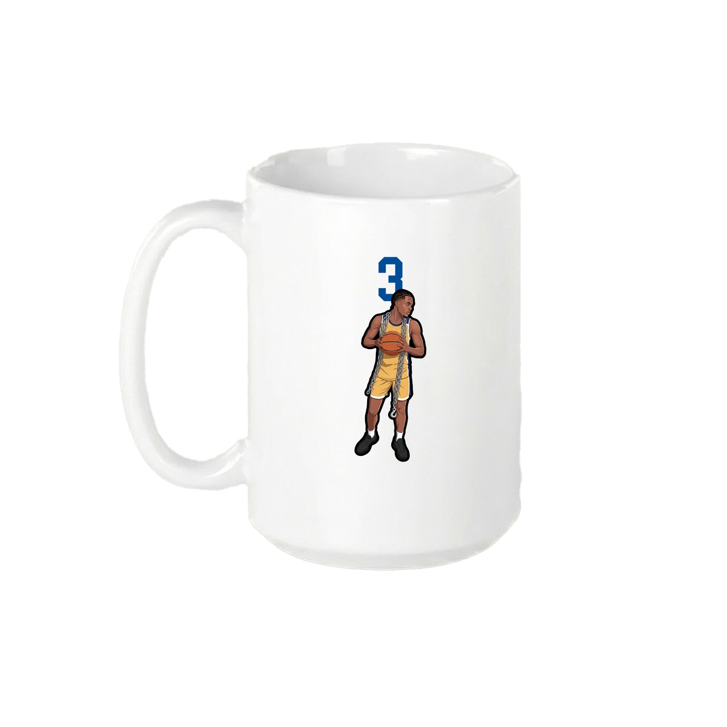 15oz Coffee Mug — Number Top in White