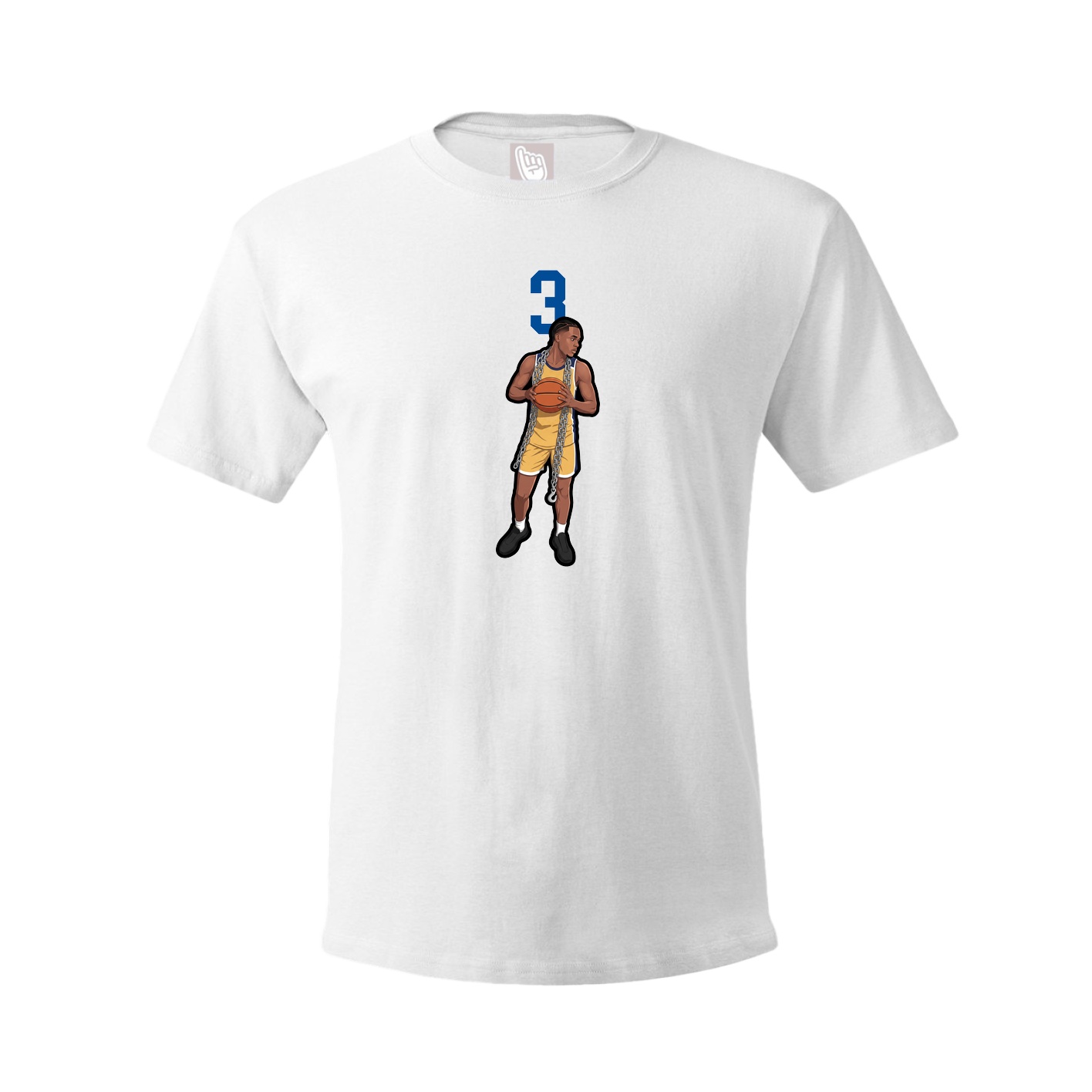 Youth Tee — Number Top in White