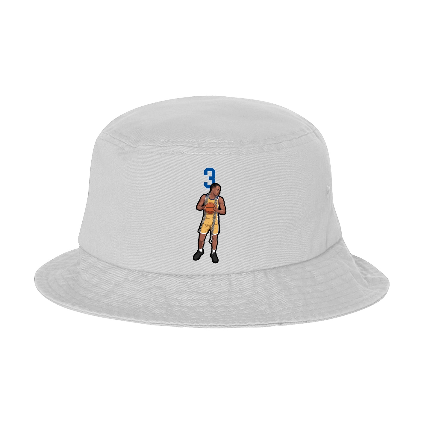 Bucket Cap — Number Top in White