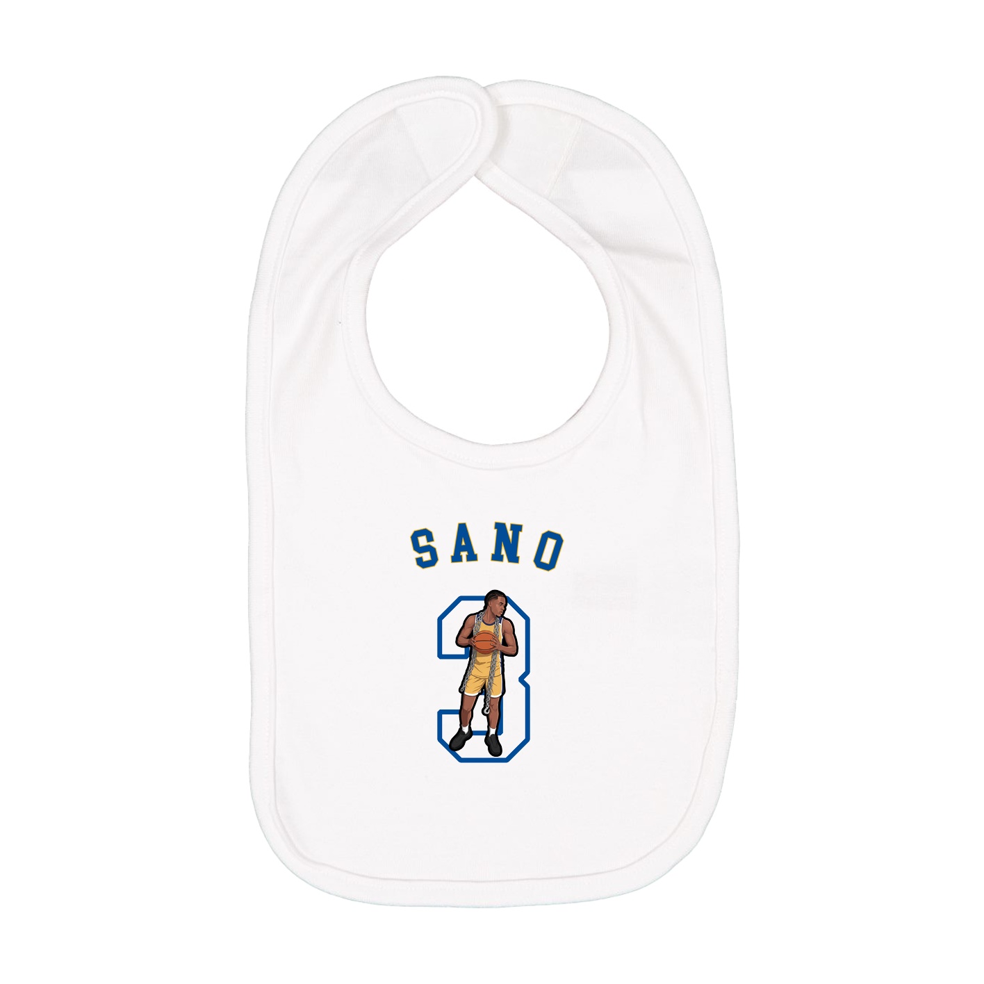 Infant Bib — Shirsey Arch in White