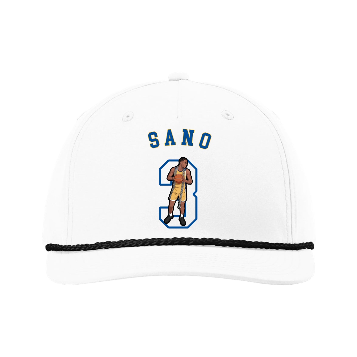 Five-Panel Classic Rope Cap — Shirsey Arch in White