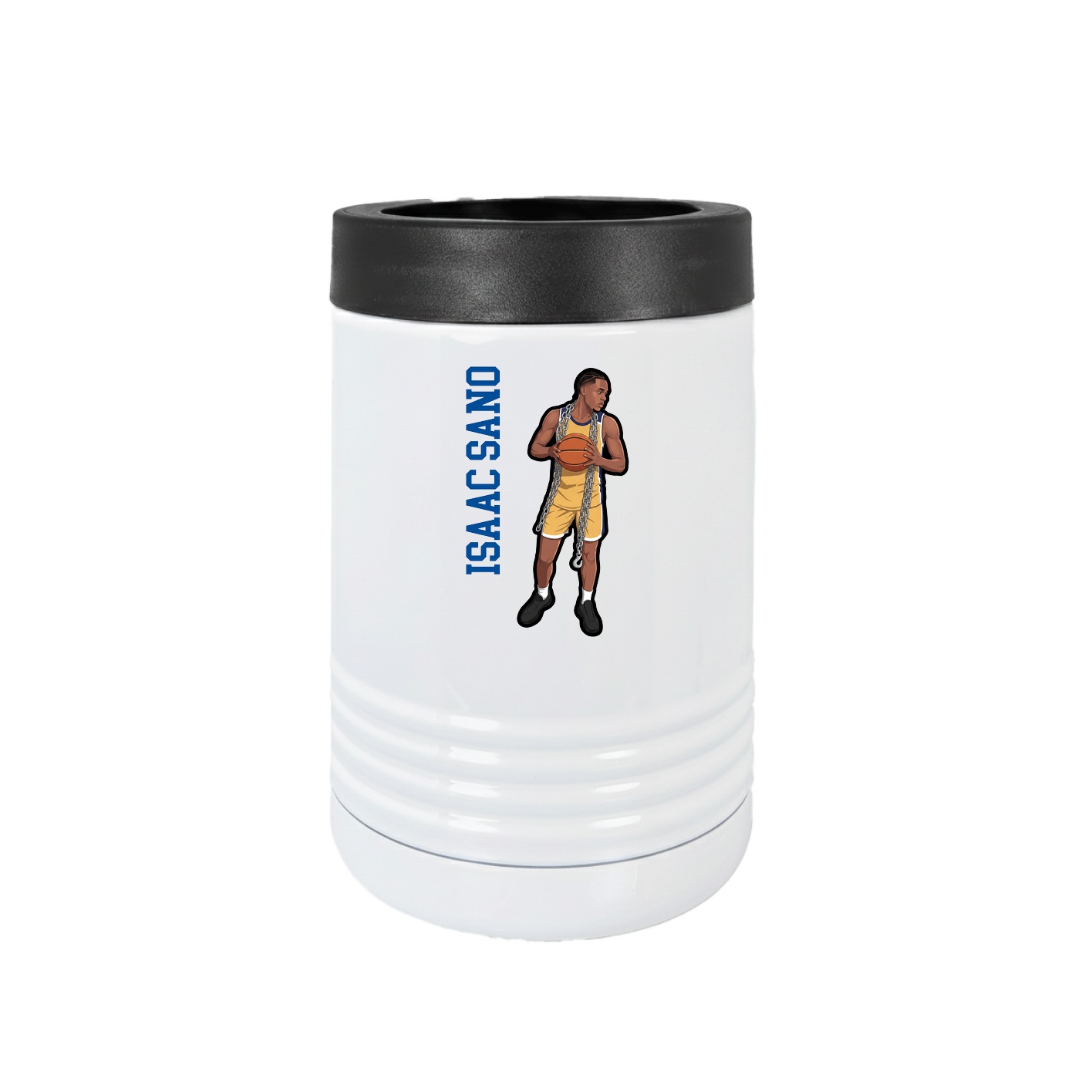 Beverage Holder — Name Vertical in White