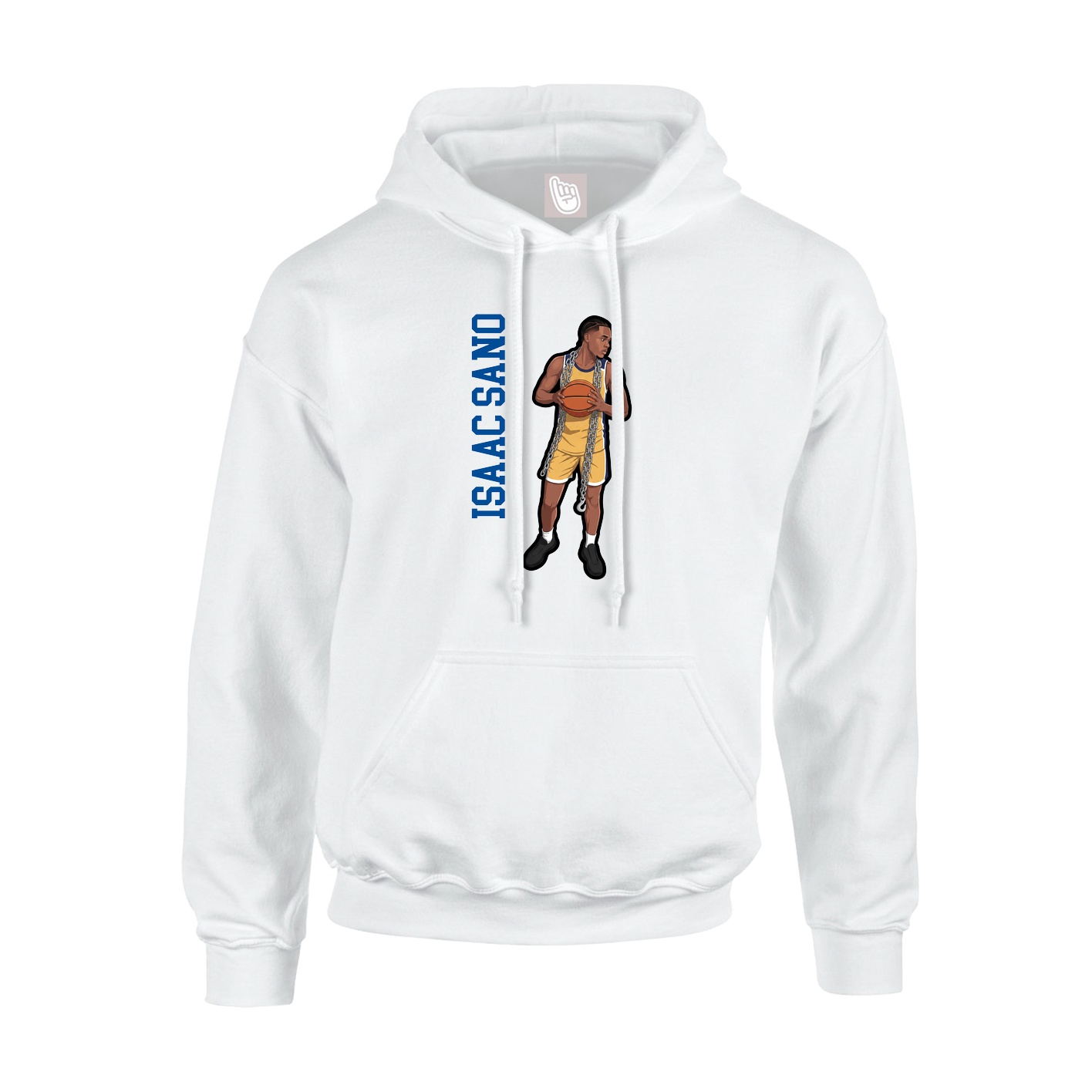 Hoodie — Name Vertical in White