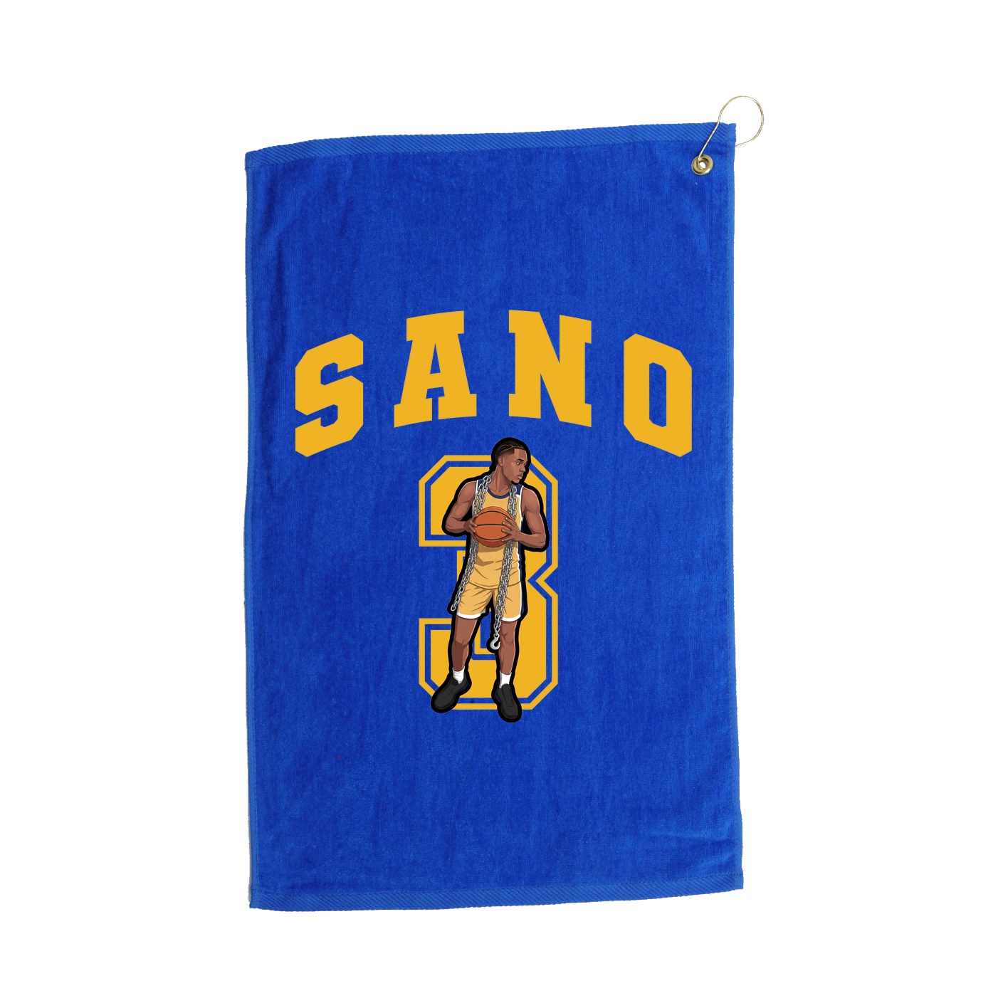 Golf Towel — Number in Royal