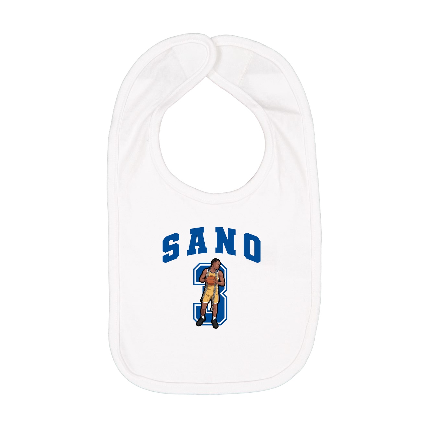 Infant Bib — Number in White