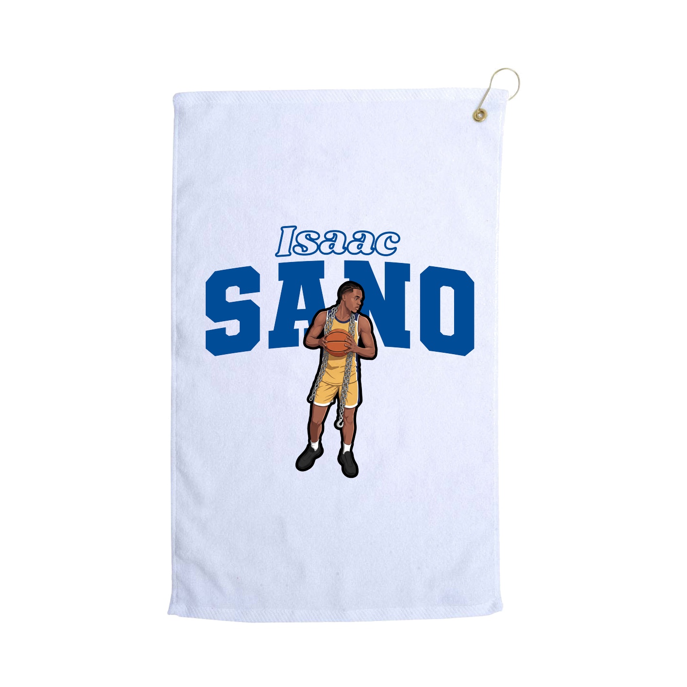 Golf Towel — Name Arch in White