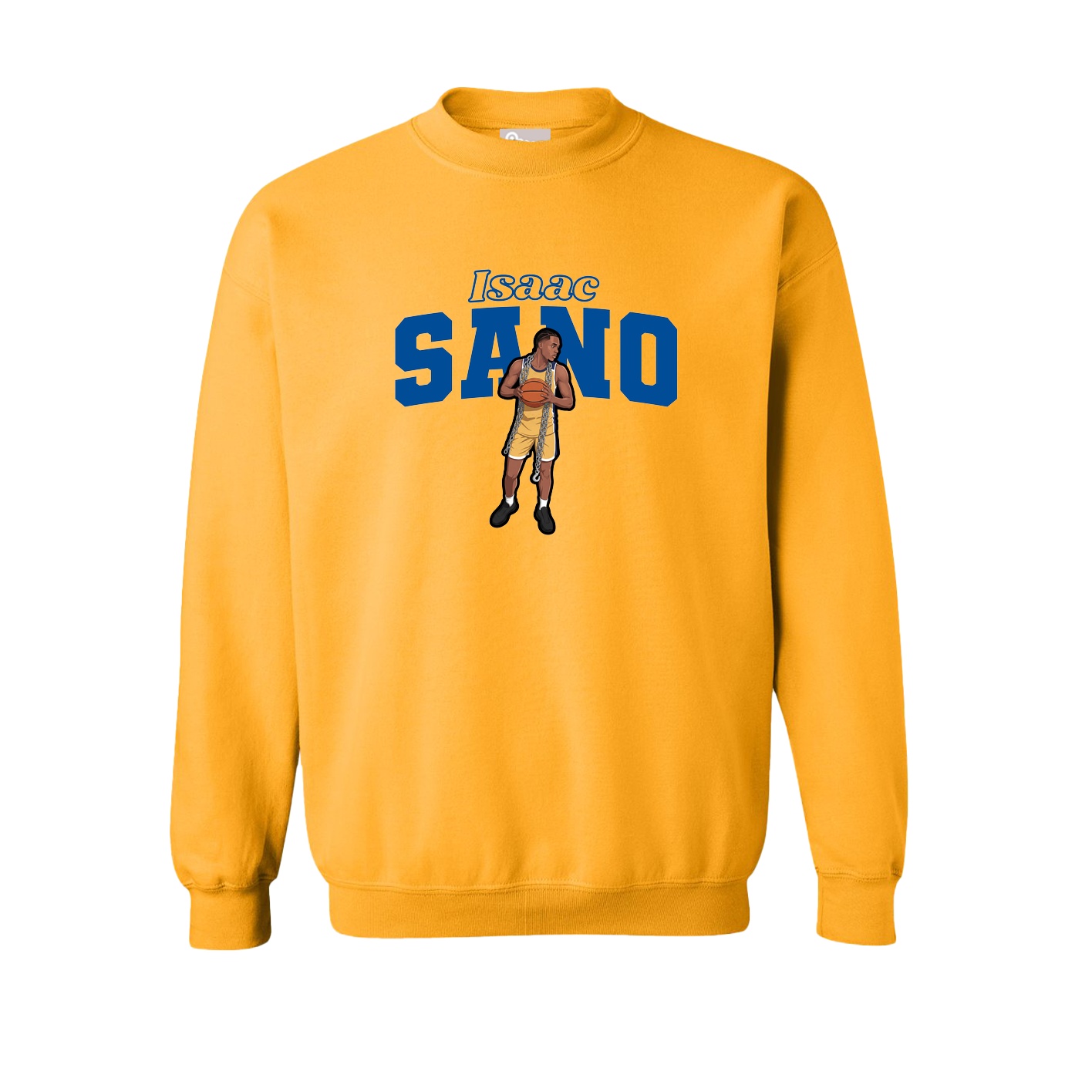 Fleece Crew — Name Arch in Gold