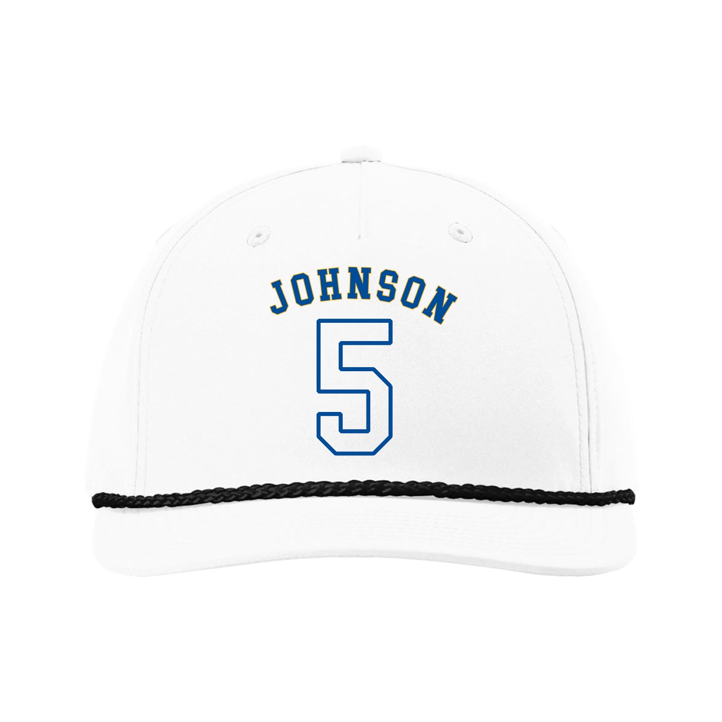 Five-Panel Classic Rope Cap — Shirsey Arch in White