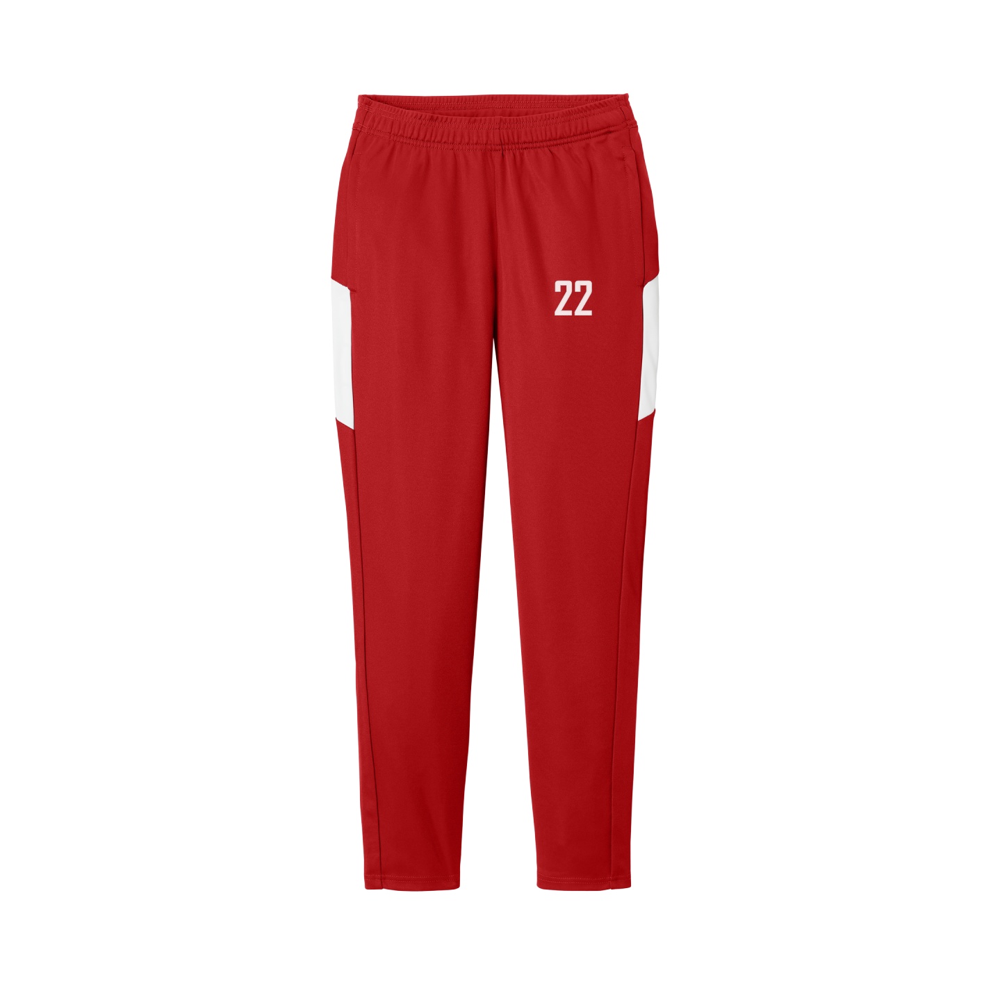 Women's Team Travel Pant — Front Shirsy in Cardinal/White