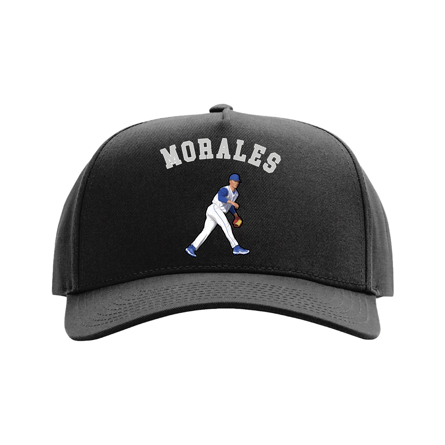 Full Fabric Five-Panel Champ Cap — Shirsey Arch in Black