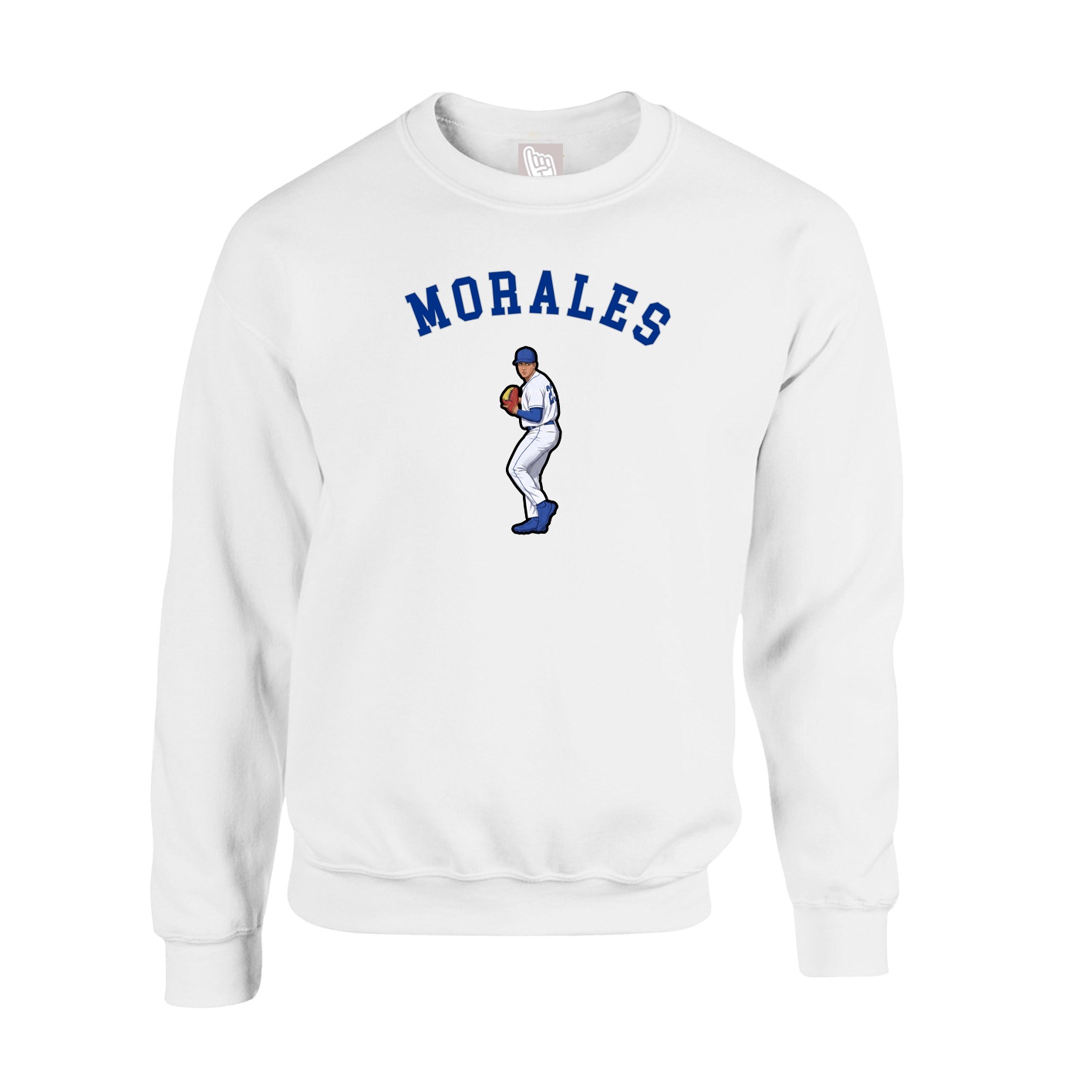 Fleece Crew — Shirsey Arch in White