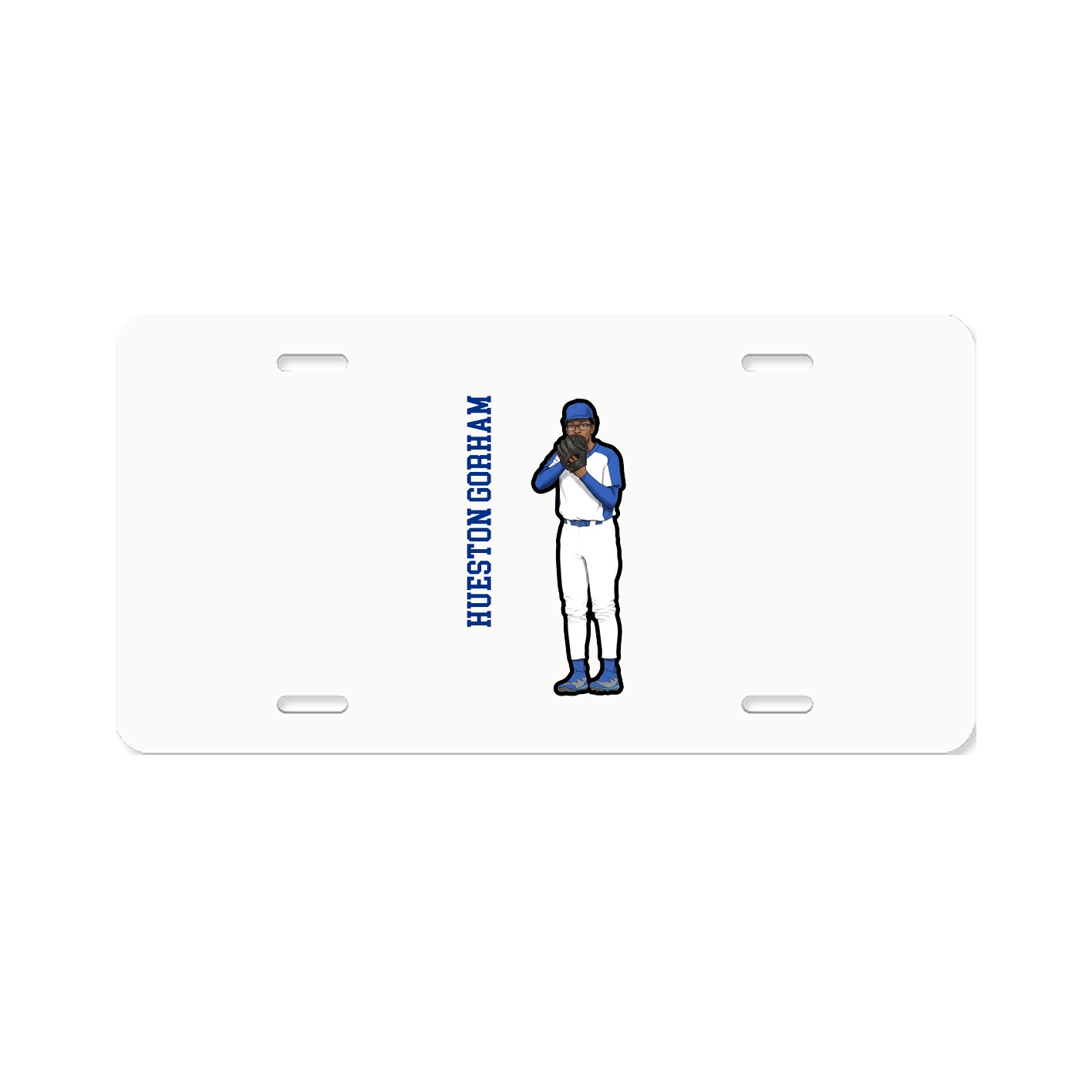 License Plate — Name Vertical in Classic