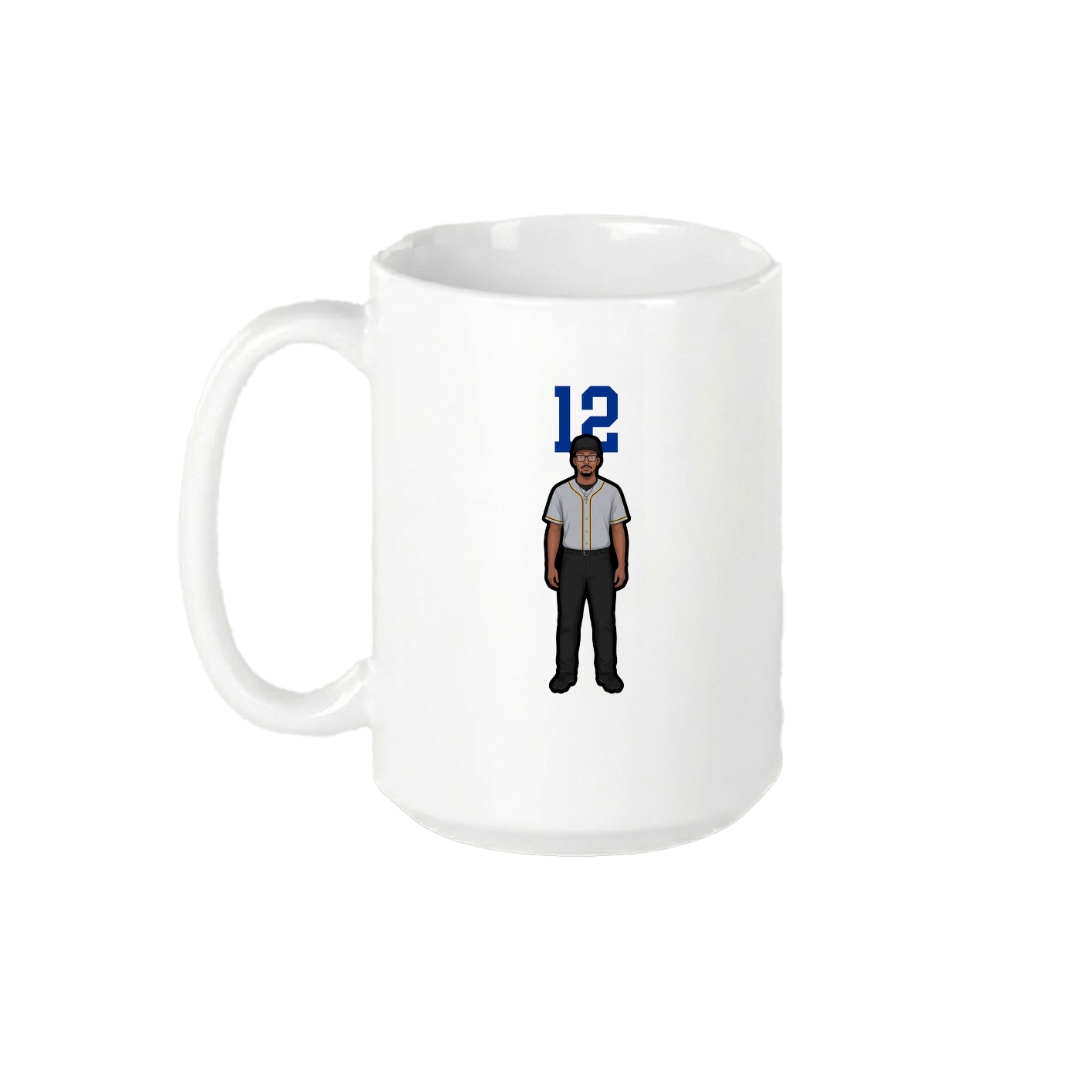 15oz Coffee Mug — Number Top in White