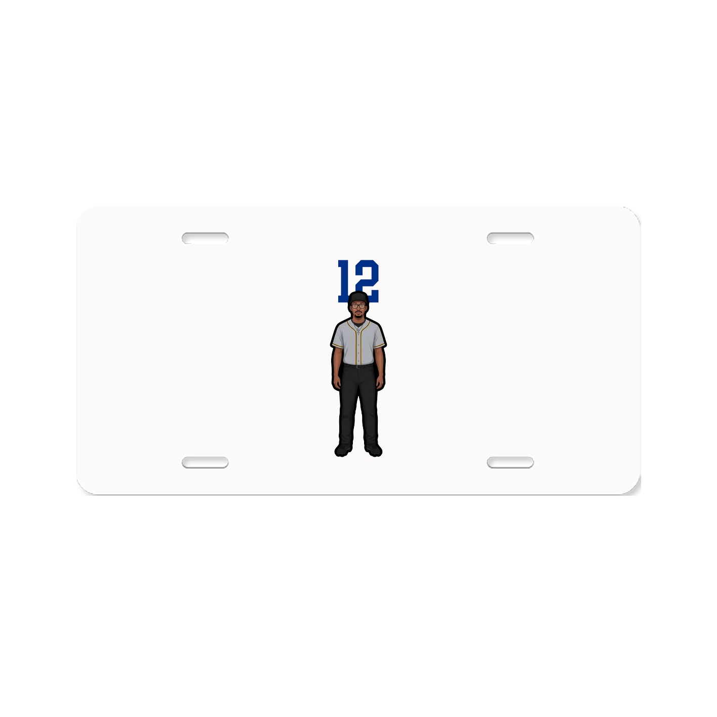 License Plate — Number Top in Classic