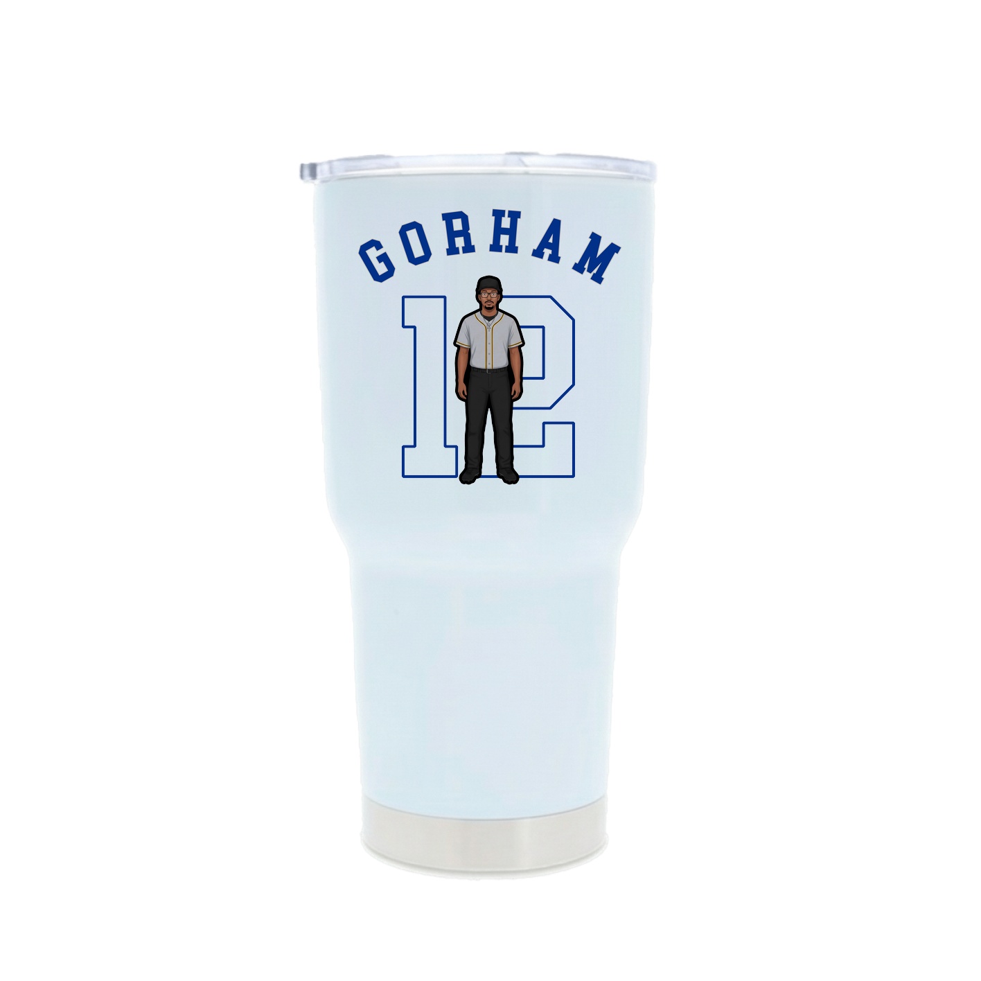 30oz Stainless Steel Tumbler — Shirsey Arch in White