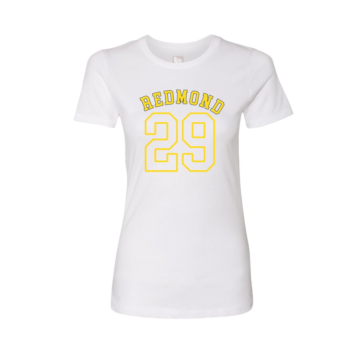 Fitted Women's Tee — Shirsey Arch in White