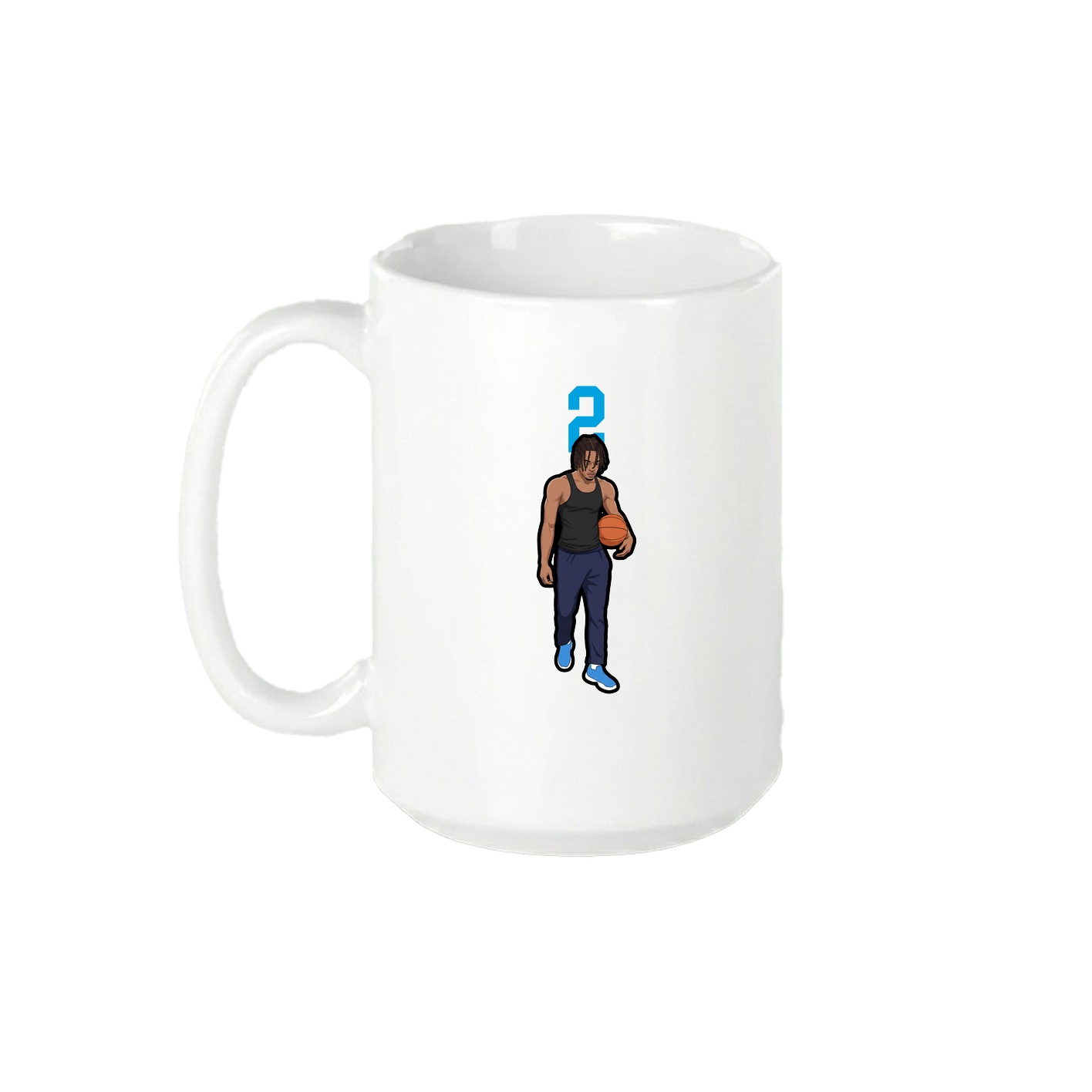 15oz Coffee Mug — Number Top in White