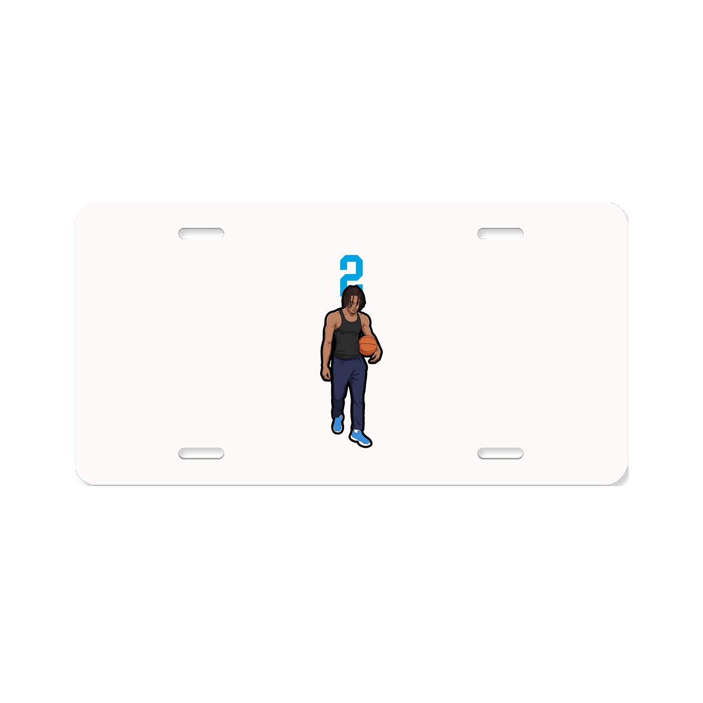 License Plate — Number Top in Classic