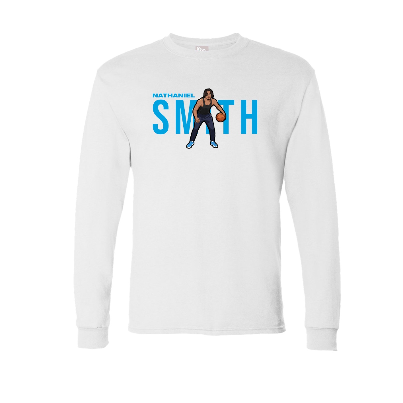 Long Sleeve Tee — Player Name in White