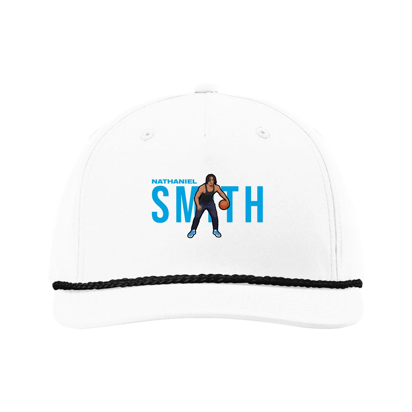 Five-Panel Classic Rope Cap — Player Name in White