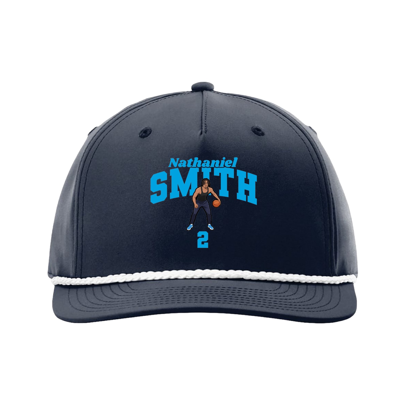 Five-Panel Classic Rope Cap — Signature Arch in Navy