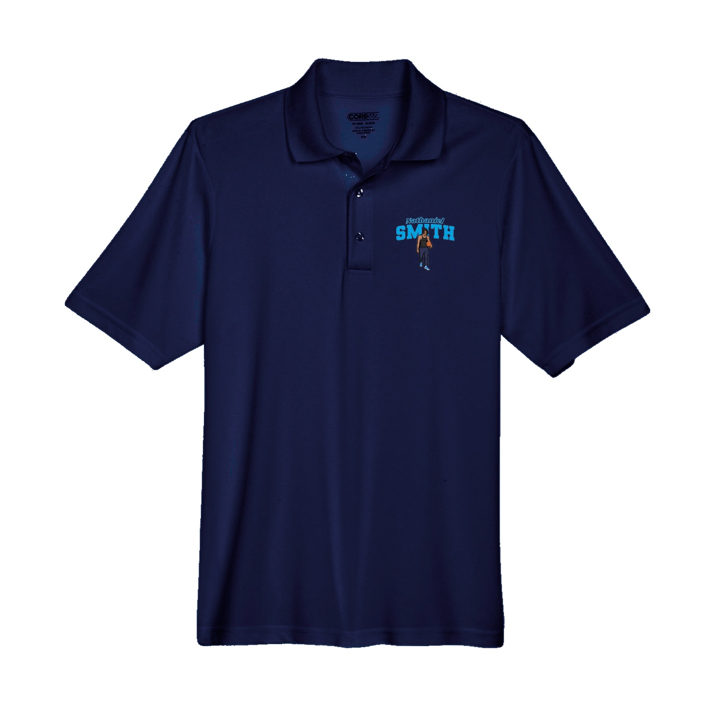 Performance Polo — Name Arch in Navy