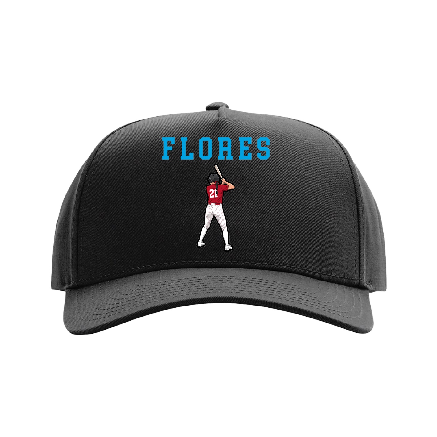 Full Fabric Five-Panel Champ Cap — Shirsey in Black