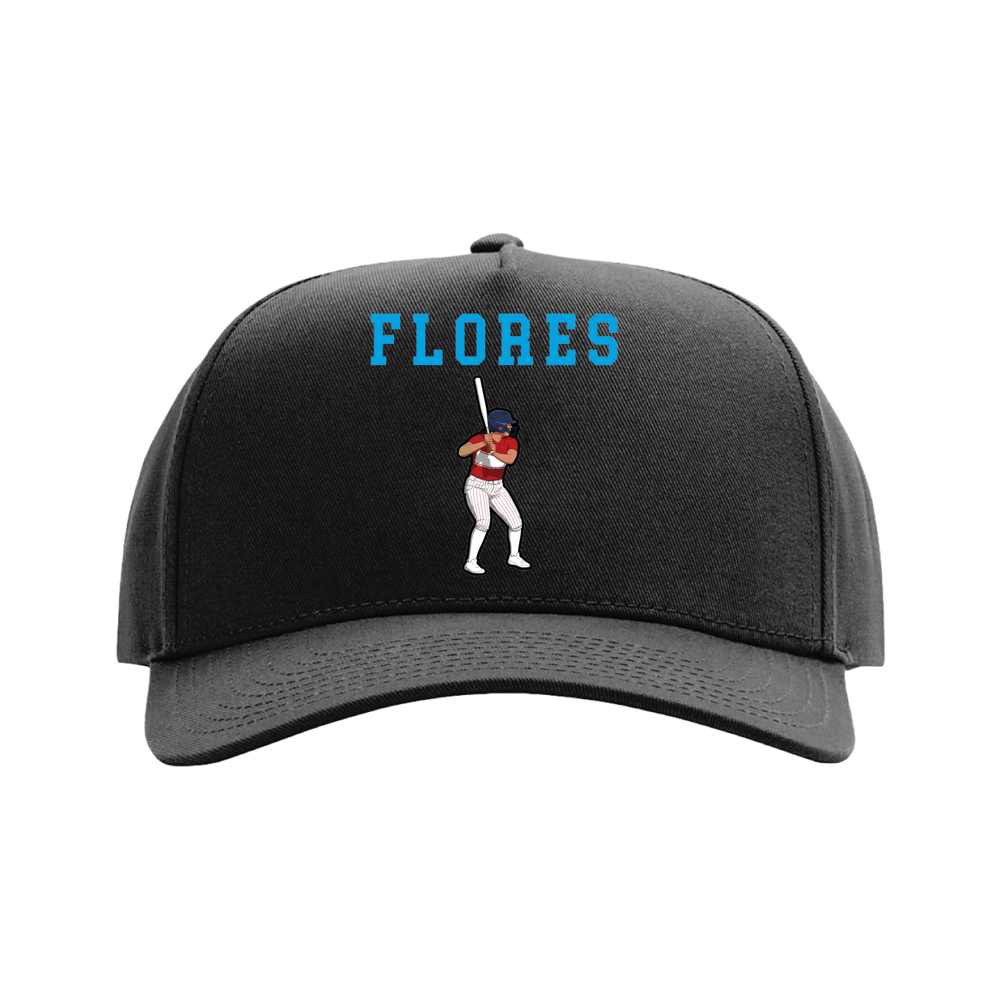 Full Fabric Five-Panel Champ Cap — Shirsey in Black