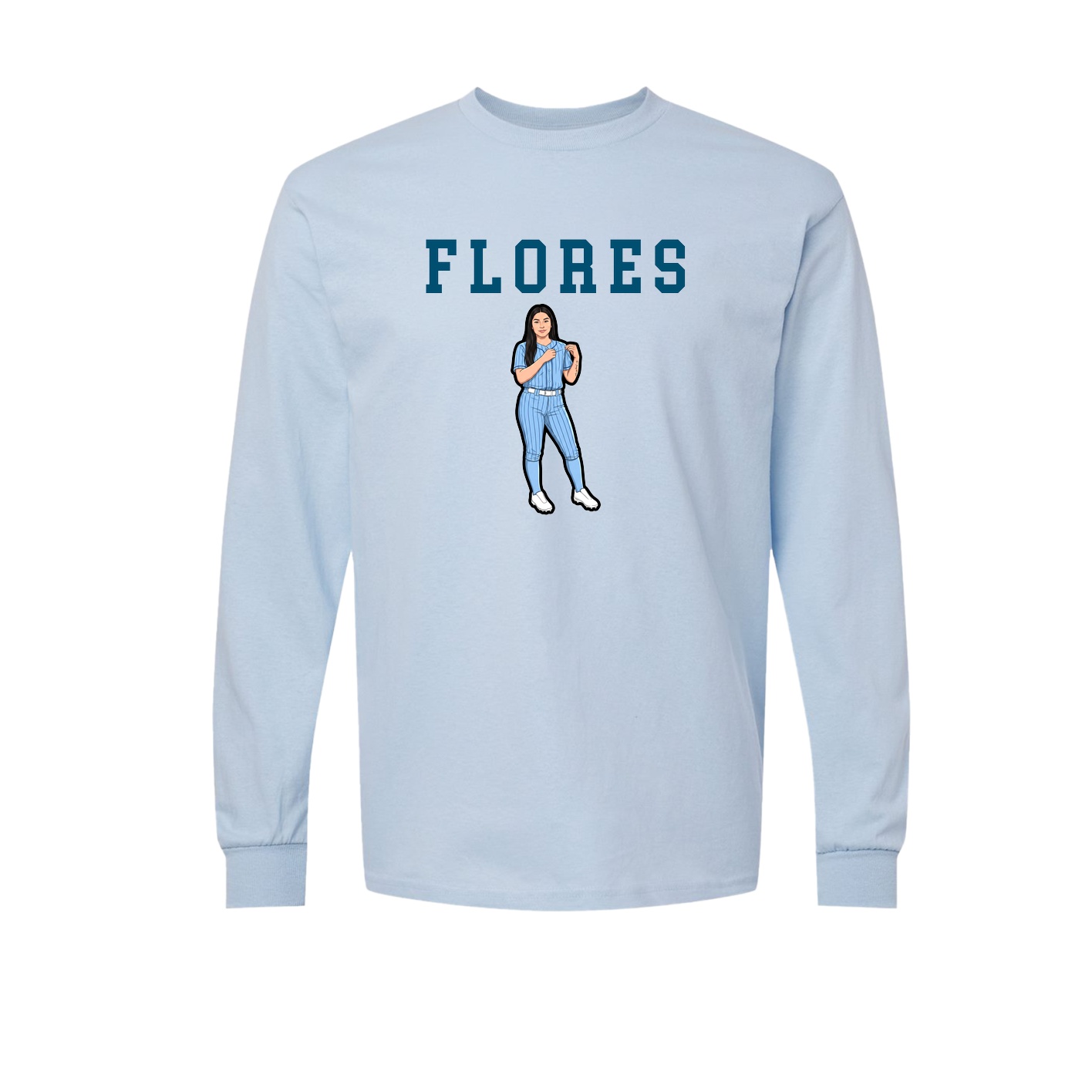 Long Sleeve Tee — Shirsey in Light Blue