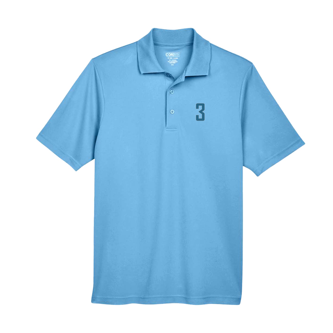 Performance Polo — Front Shirsy in Powder Blue