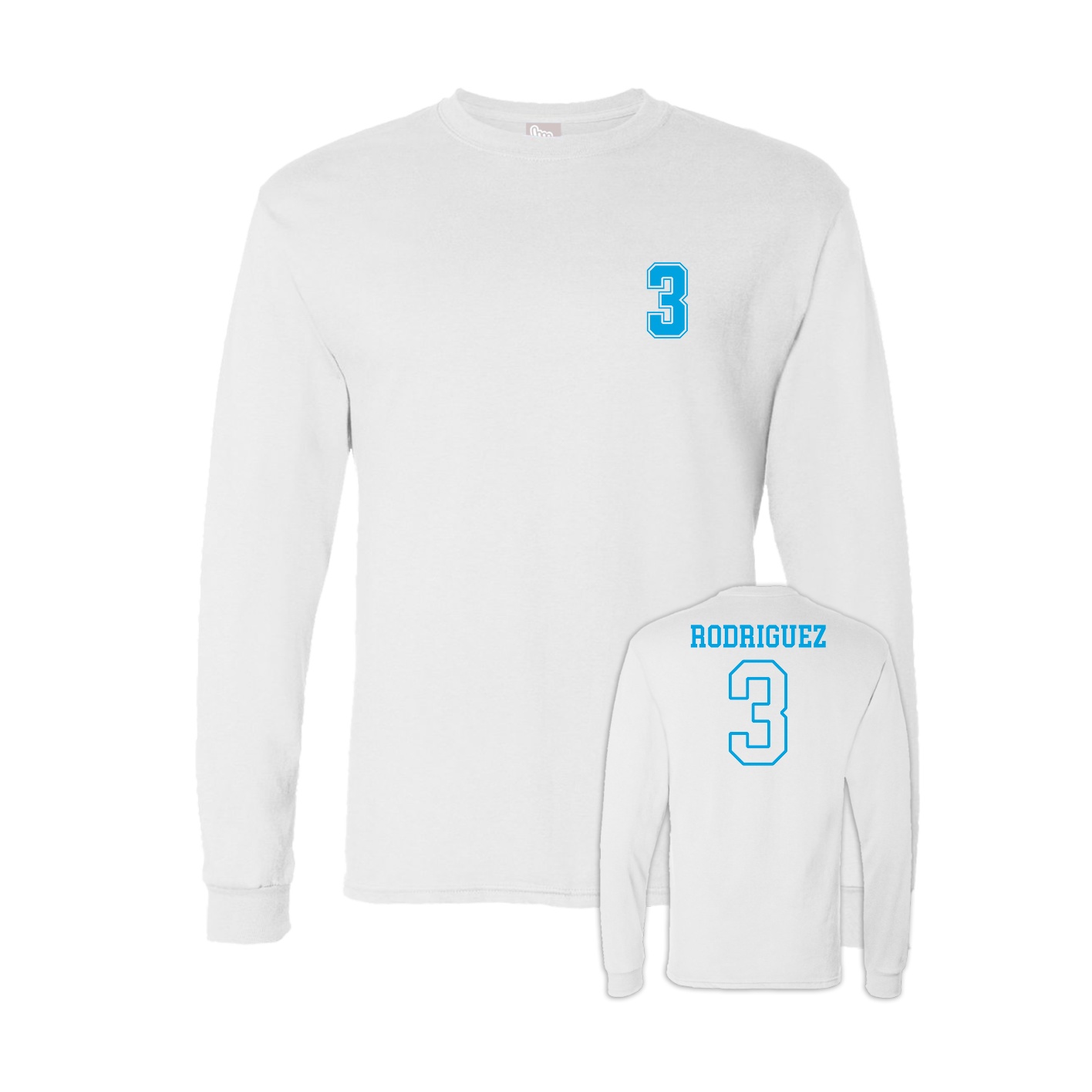Long Sleeve Tee — Chest Back in White
