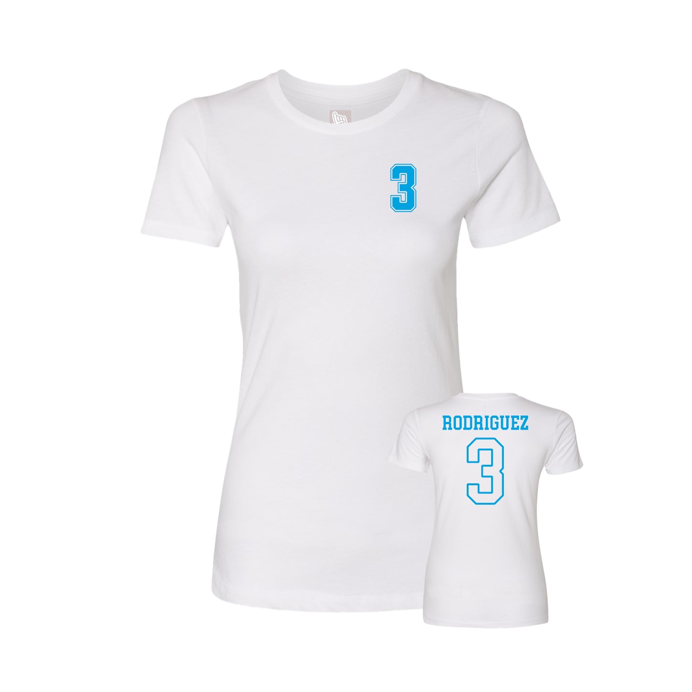 Womens Tee — Chest Back in White