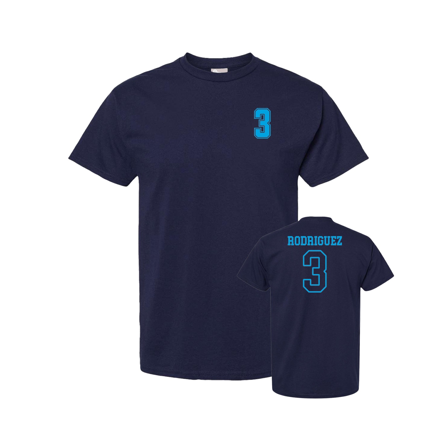 Youth Tee — Chest Back in Navy