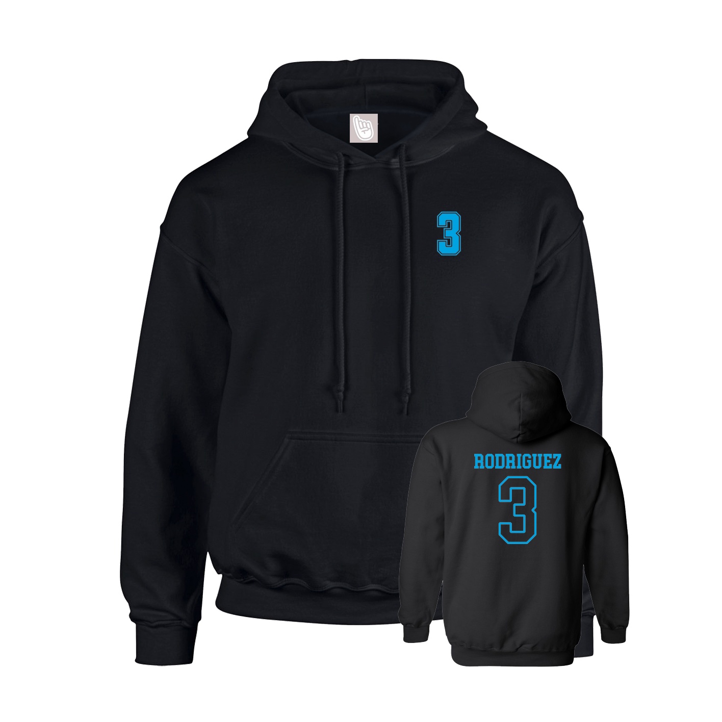 Youth Hoodie — Chest Back in Black