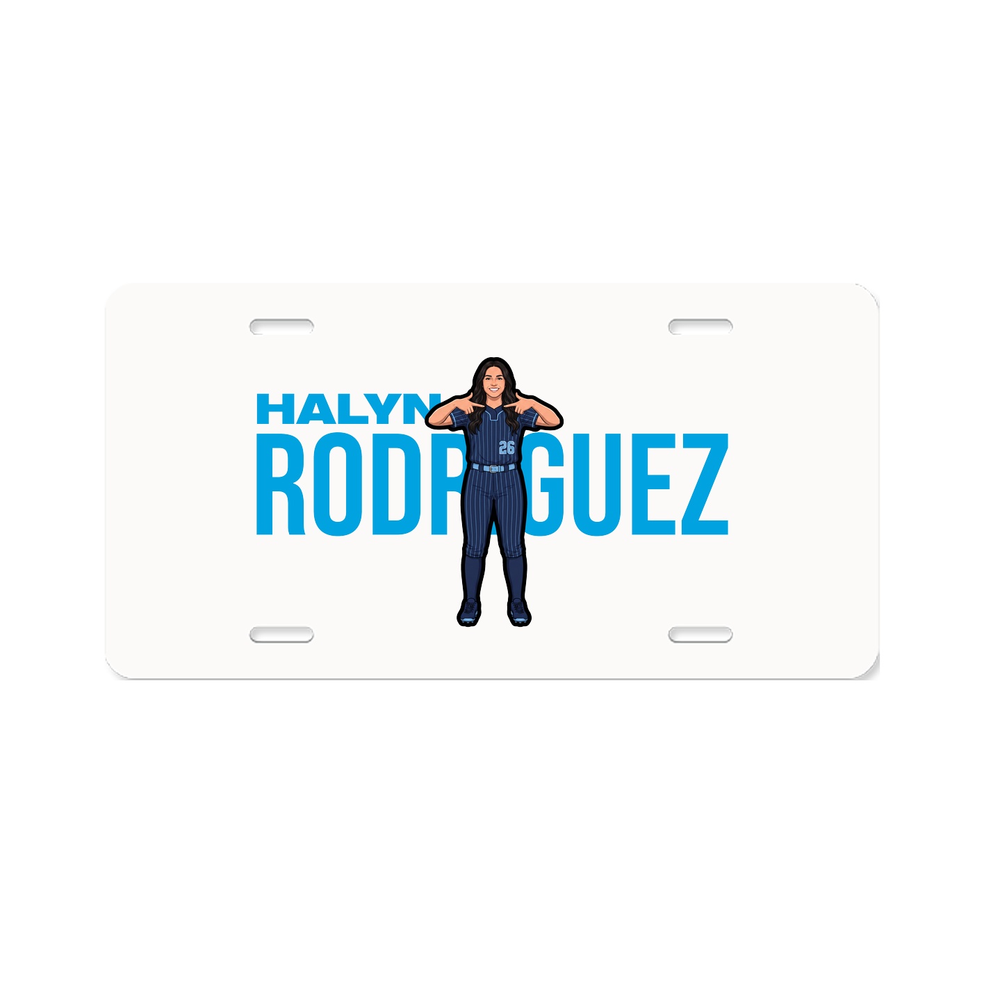 License Plate — Player Name in Classic